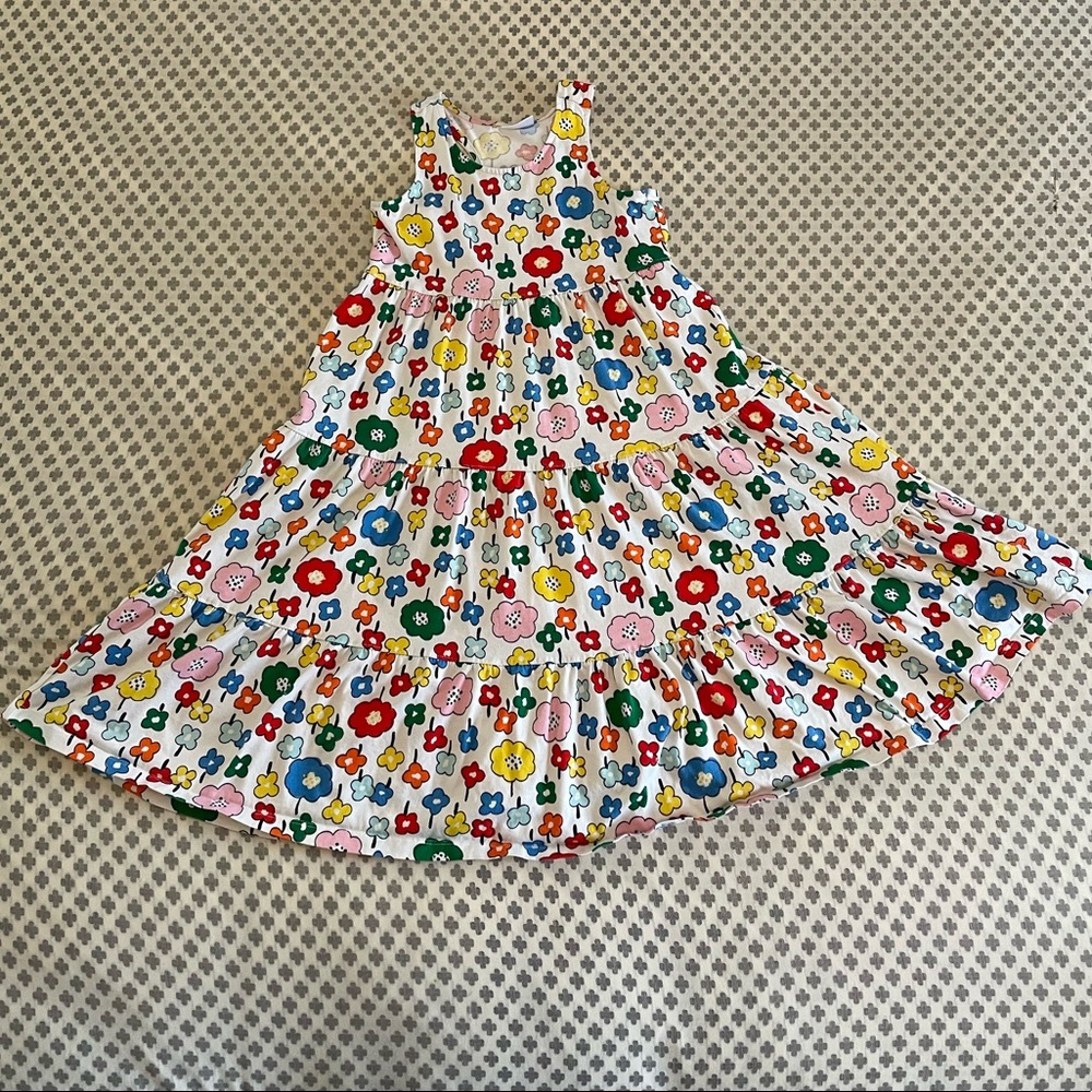 Girls abstract multi floral Hanna Andersson maxi dress